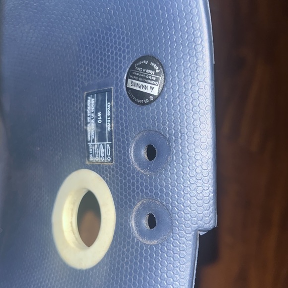 Crocs Jaunt Shorty Ankle Rain Boots Navy Blue White Trim Women’s Size 10 15769. - Picture 6 of 12